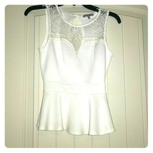 White peplum shirt